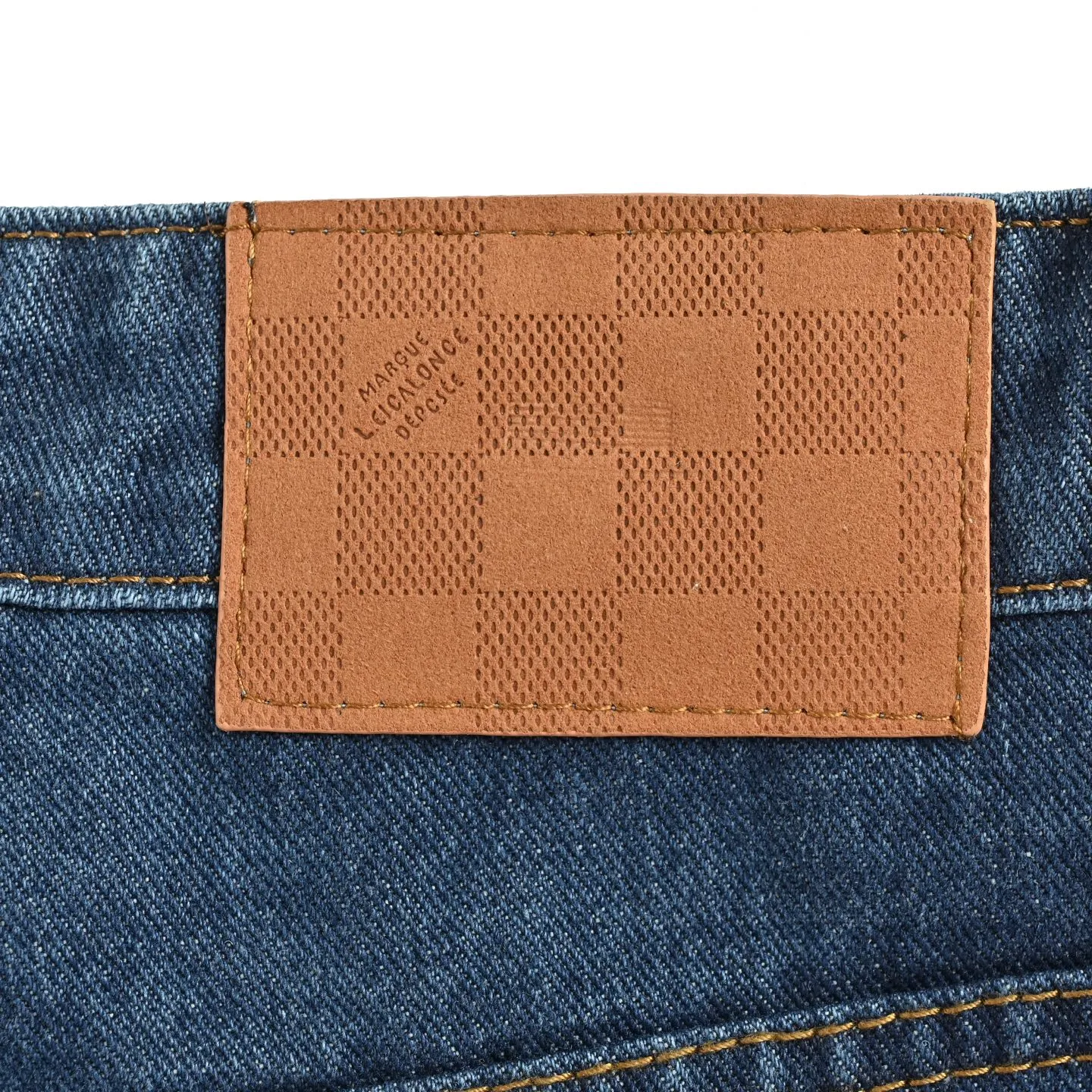 Louis Vuitton/Louis Vuitton MONOGRAM cuffed hem straight jeans